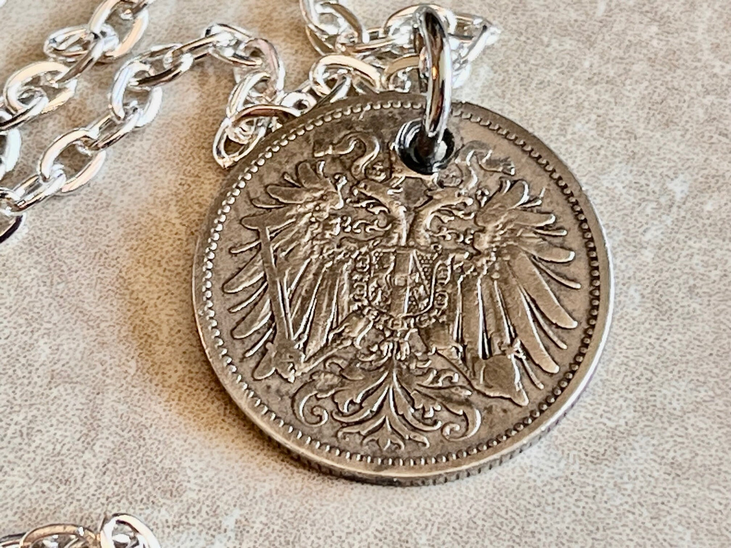 Germany 1895 Coin Necklace German 20 Pfennig Hand Custom Made Charm Gift For Friend Coin Charm Gift For Him, Coin Collector, World Coins