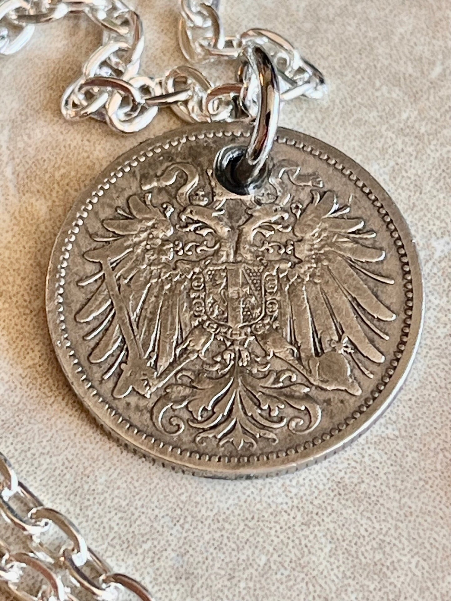 Germany 1895 Coin Necklace German 20 Pfennig Hand Custom Made Charm Gift For Friend Coin Charm Gift For Him, Coin Collector, World Coins