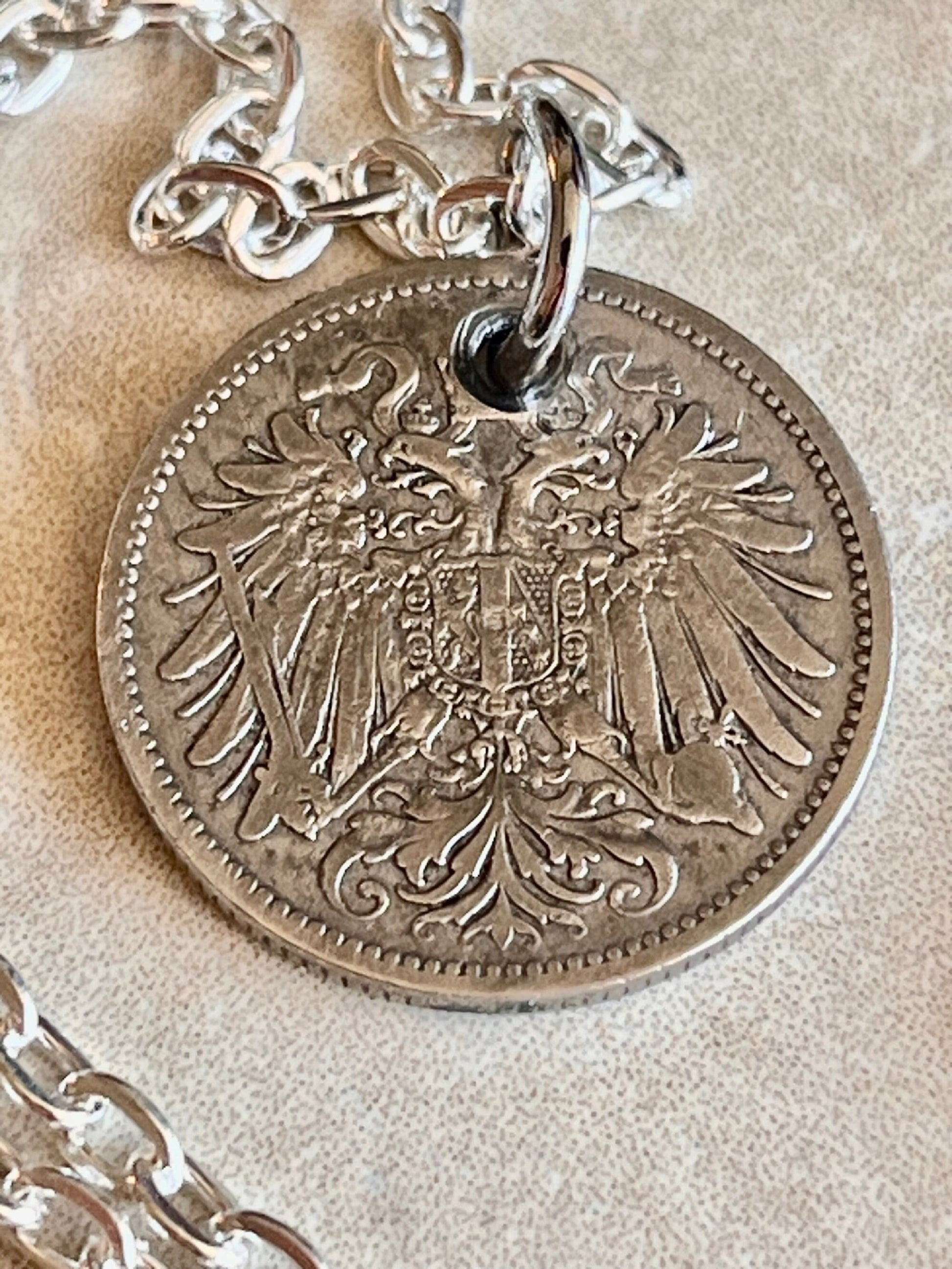 Germany 1895 Coin Necklace German 20 Pfennig Hand Custom Made Charm Gift For Friend Coin Charm Gift For Him, Coin Collector, World Coins