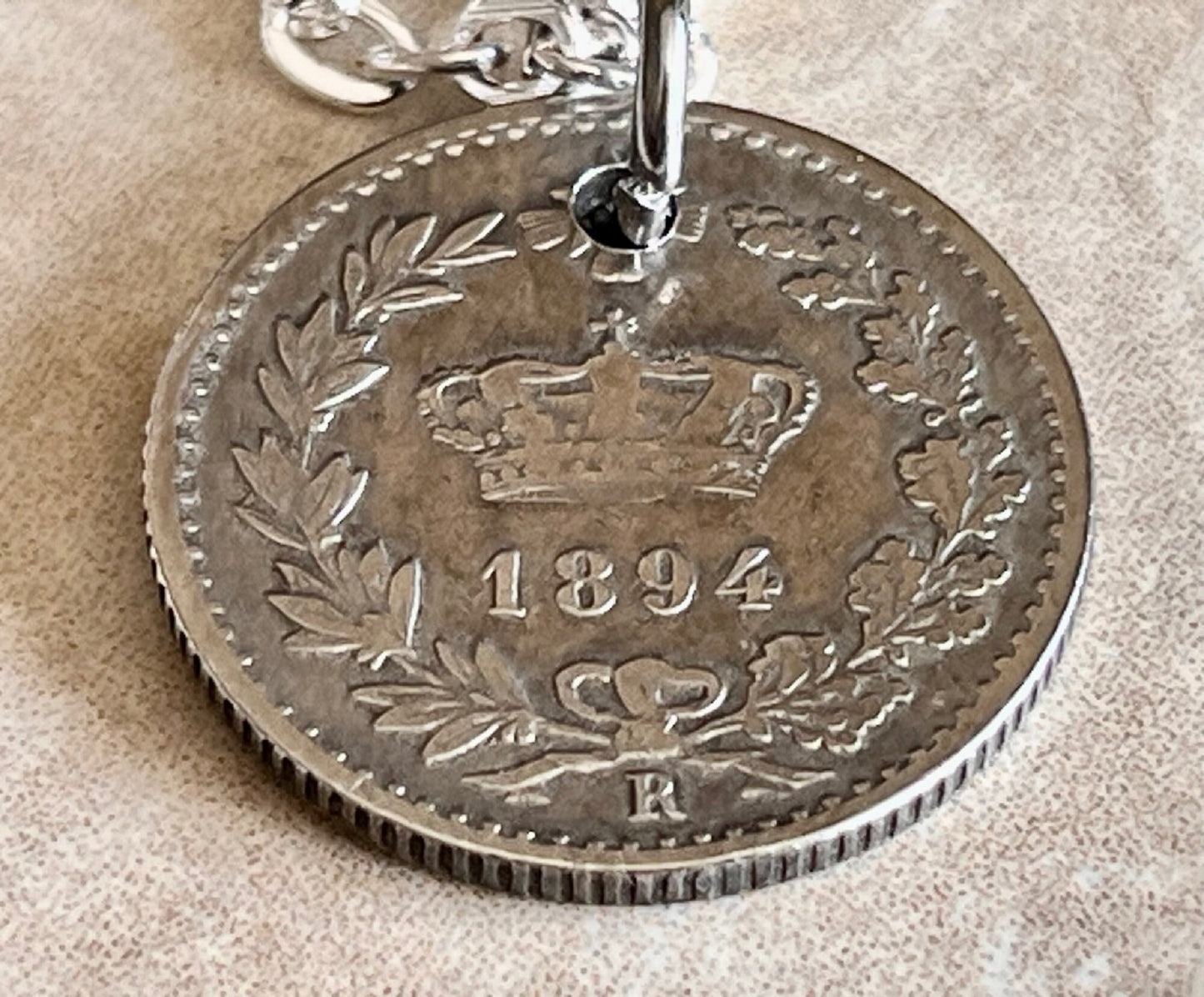 Italy 1894 Coin Necklace Italian Pendant 20 Cents Necklace Jewelry Gift For Friend Coin Charm Gift For Him Her World Coins Collector