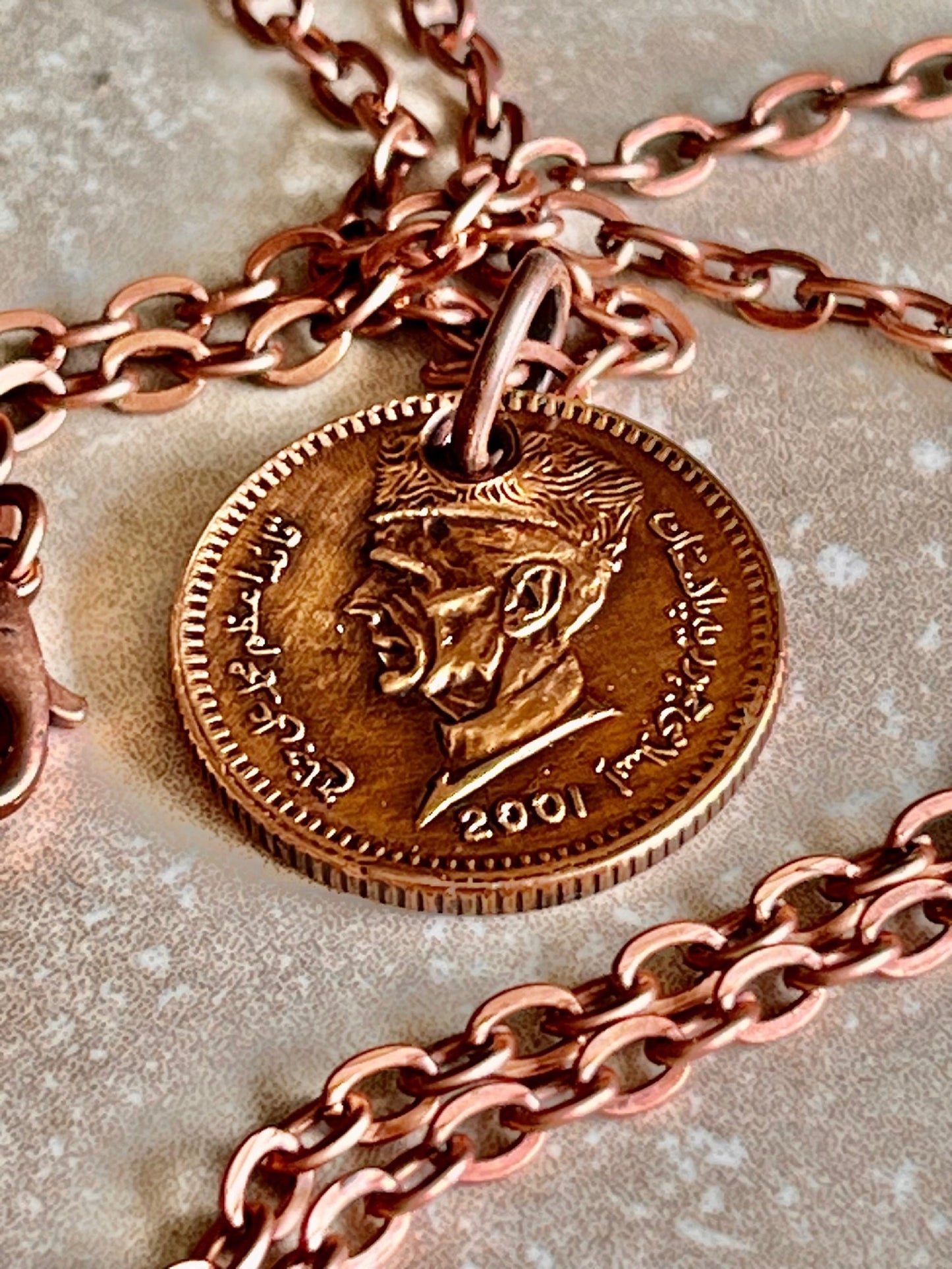 Pakistan Coin Pendant Pakistani 1 Rupee Personal Necklace Old Vintage Handmade Jewelry Gift Friend Charm For Him Her World Coin Collector