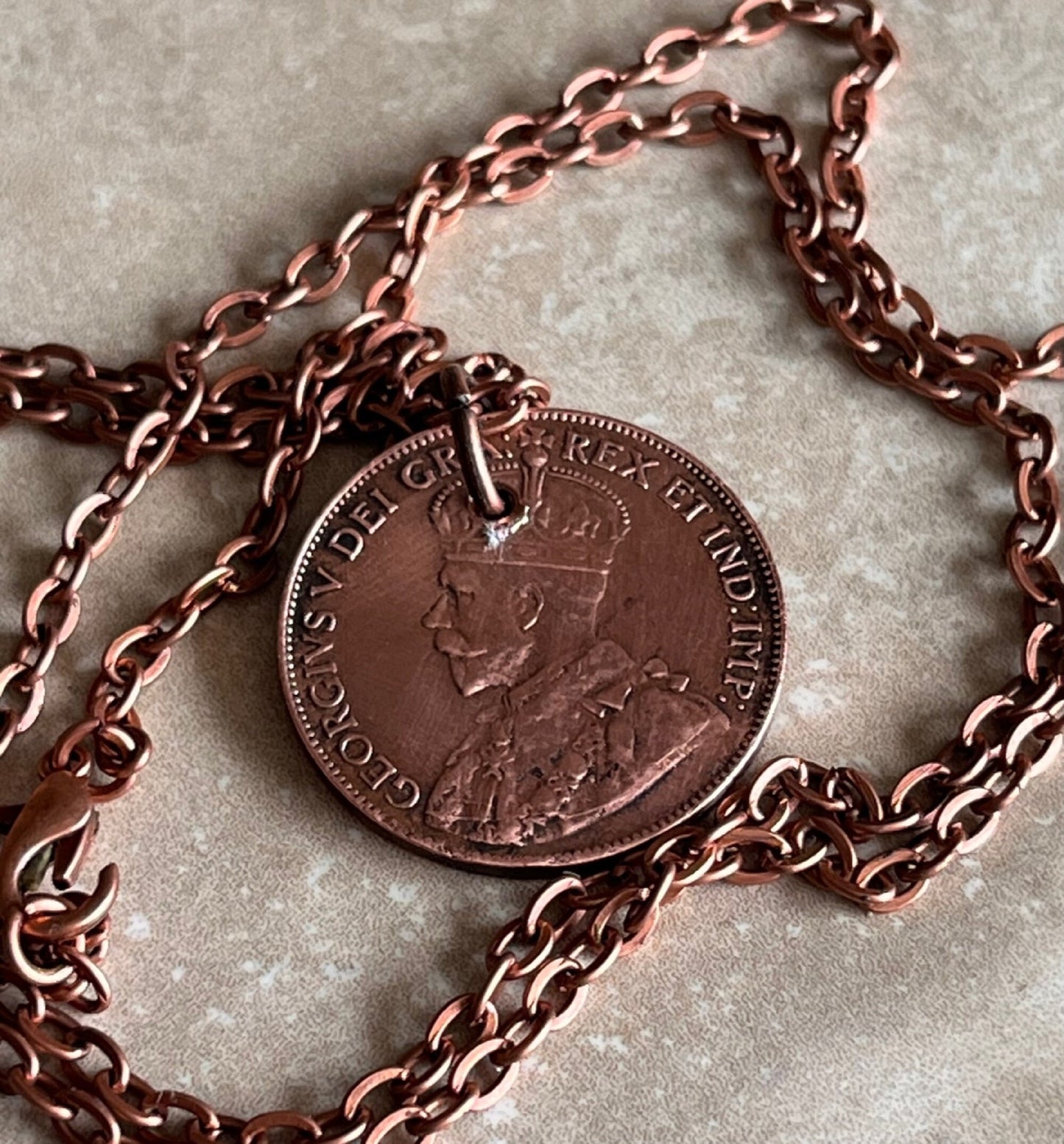 NFLD Canada Penny Coin Pendant, One Penny, Canadian Cent, Necklace Newfoundland Jewelry Gift Friend Charm For Him Her World Coin Collector