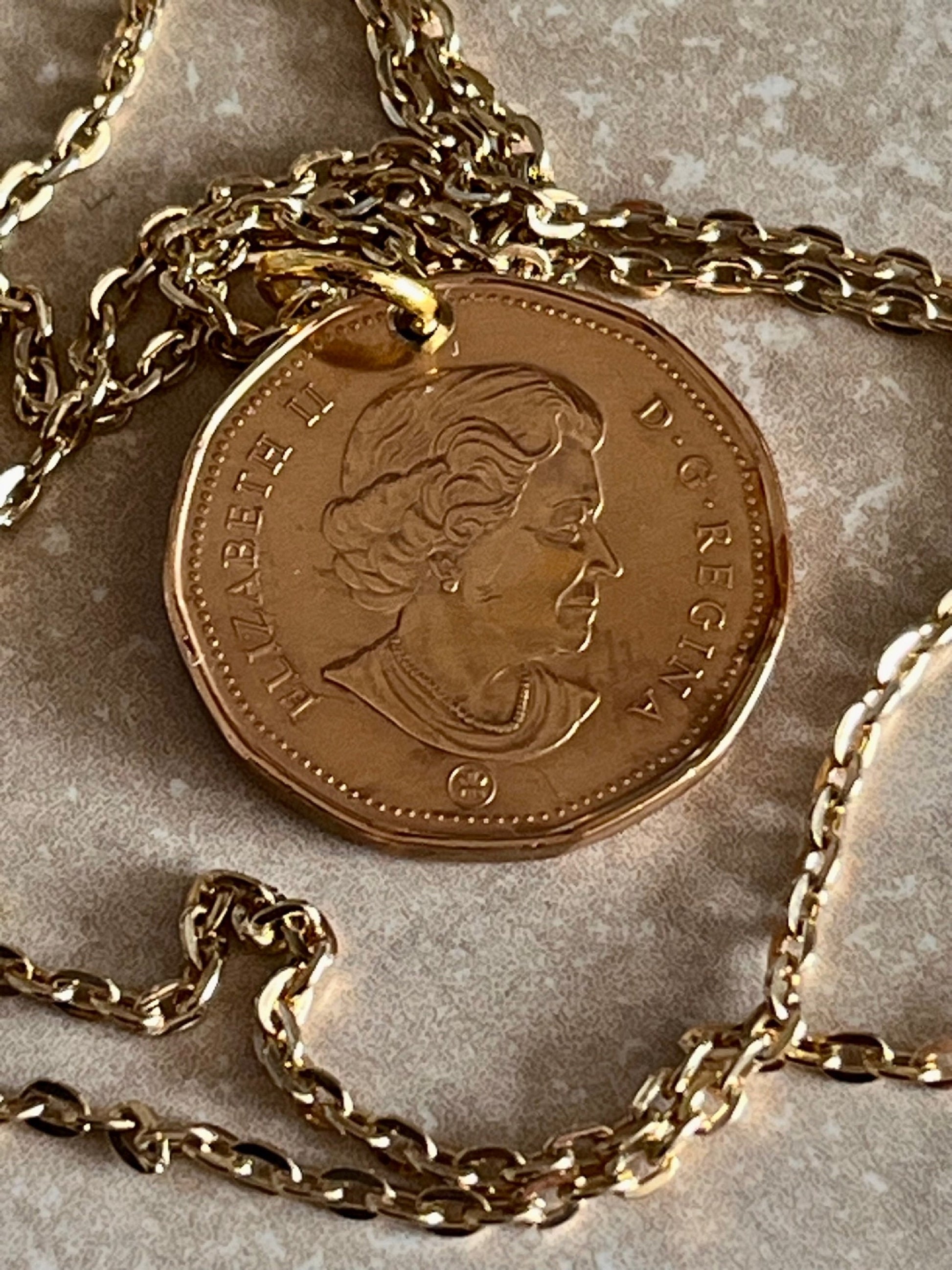 Canada Coin Necklace Pendant 2008 Flying Loon Dollar Loonie Personal Handmade Jewelry Gift Friend Charm For Him Her World Coin Collector