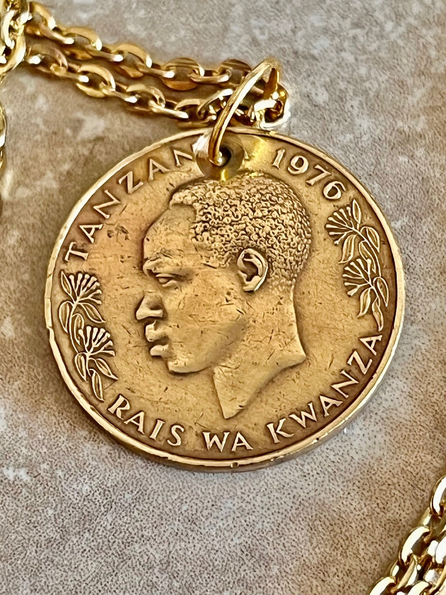 Tanzania Coin Pendant Necklace Tanzanian 20 Senti Personal Old Vintage Handmade Jewelry Gift Friend Charm For Him Her World Coin Collector