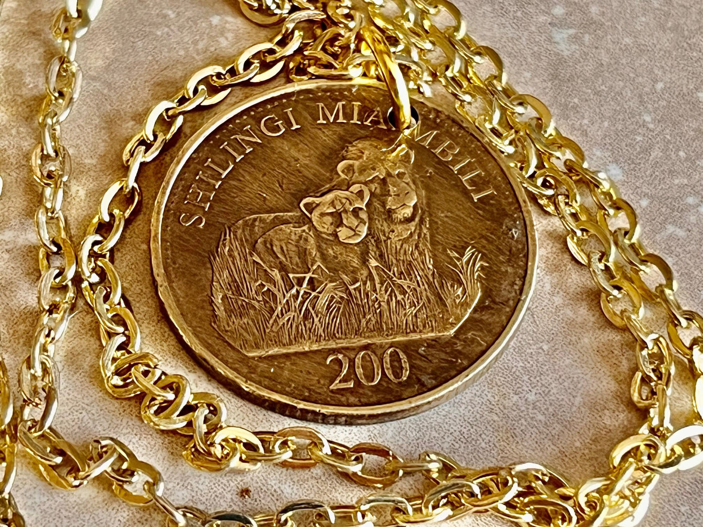 South Africa Coin Necklace 200 Shilling Cents African Pendant Personal Handmade Jewelry Gift Friend Charm For Him Her World Coin Collector