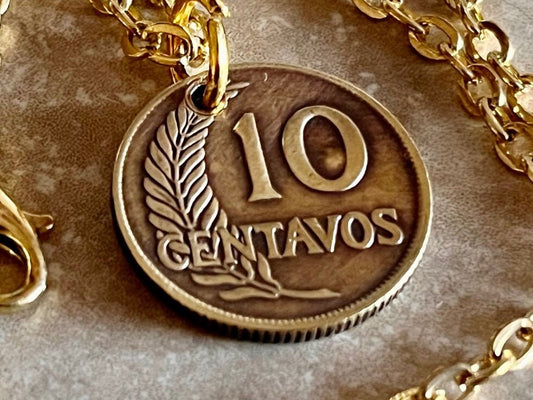Peru Coin Pendant Peruvian 10 Centavos Personal Necklace Old Vintage Handmade Jewelry Gift Friend Charm For Him Her World Coin Collector
