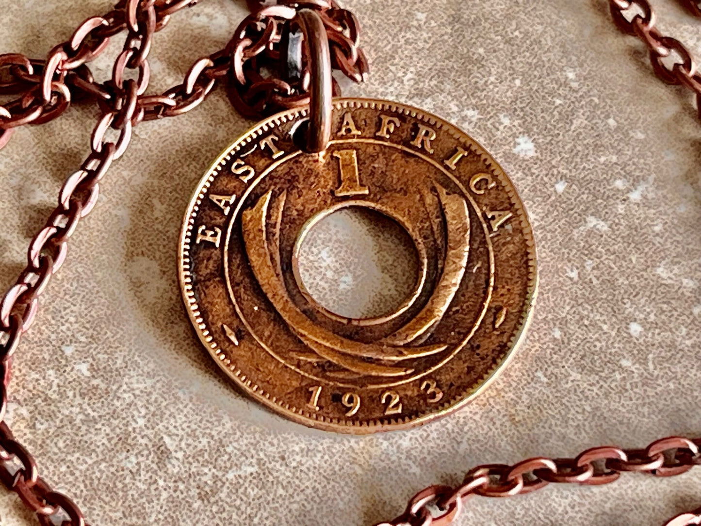 East Africa Coin Pendant 1 Cent African Personal Necklace Old Vintage Handmade Jewelry Gift Friend Charm For Him Her World Coin Collector