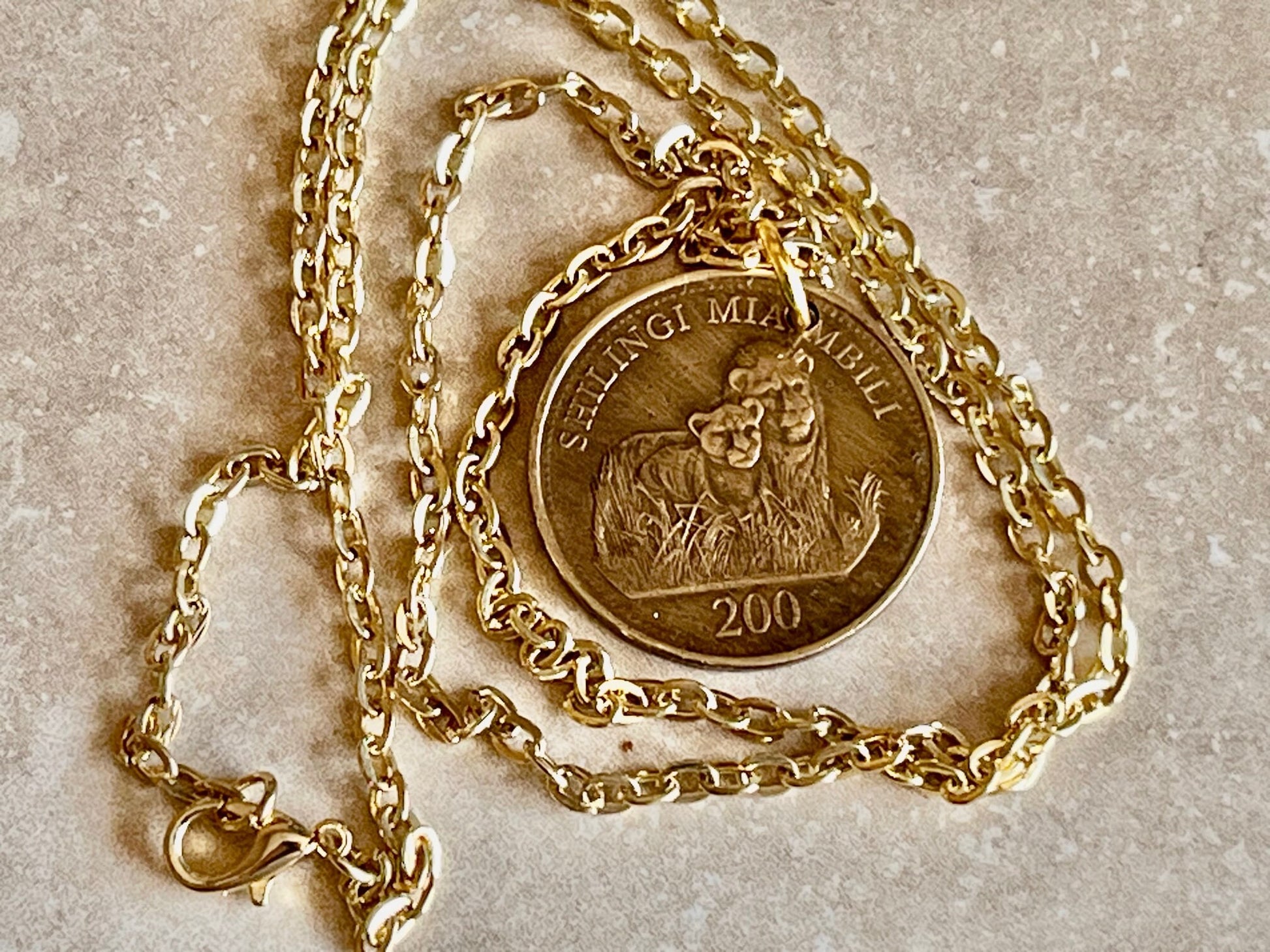 South Africa Coin Necklace 200 Shilling Cents African Pendant Personal Handmade Jewelry Gift Friend Charm For Him Her World Coin Collector