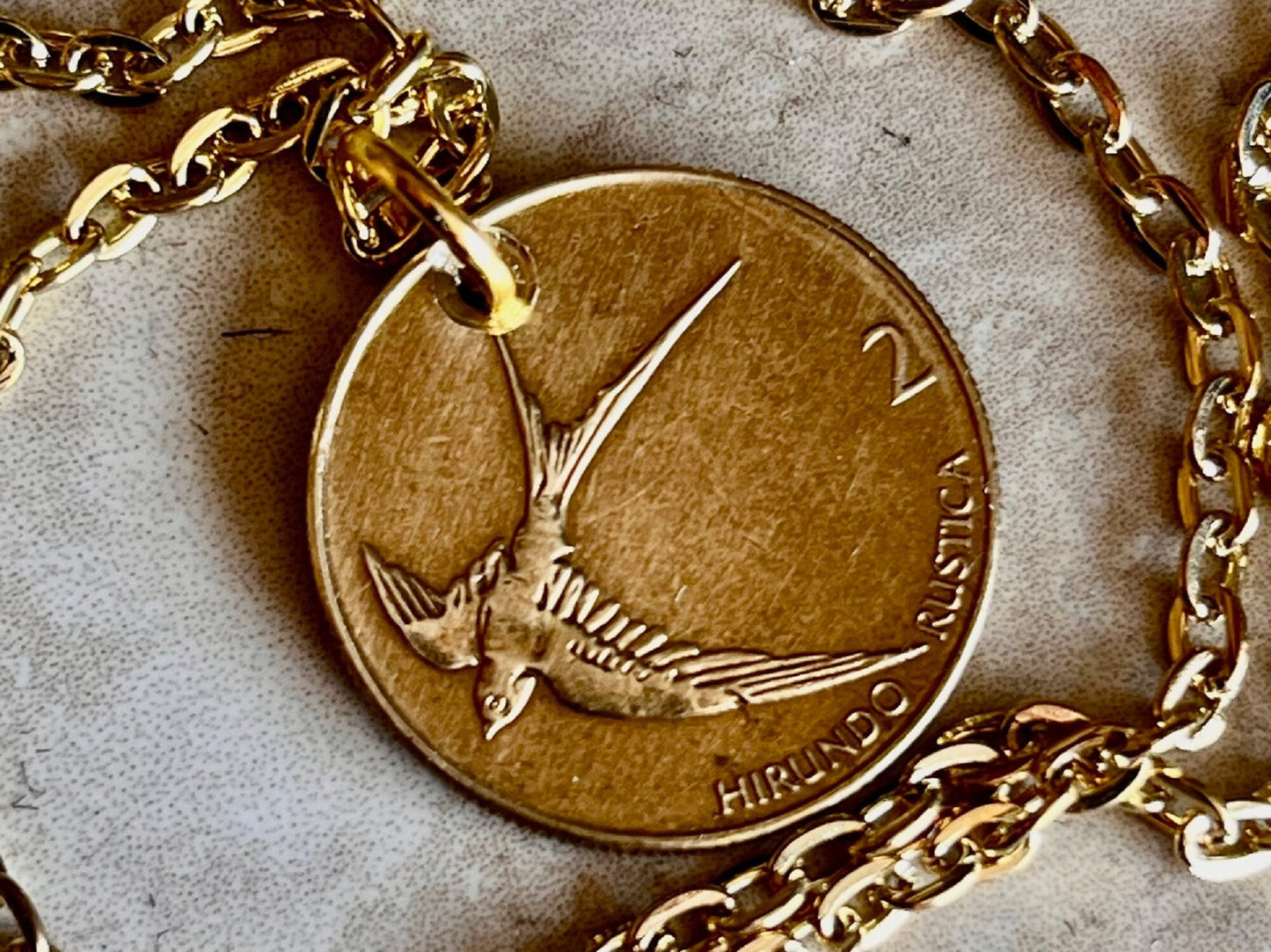 Slovenia Coin Pendant Slovenian 2 Tolar Personal Vintage Necklace Old Handmade Jewelry Gift Friend Charm For Him Her World Coin Collector