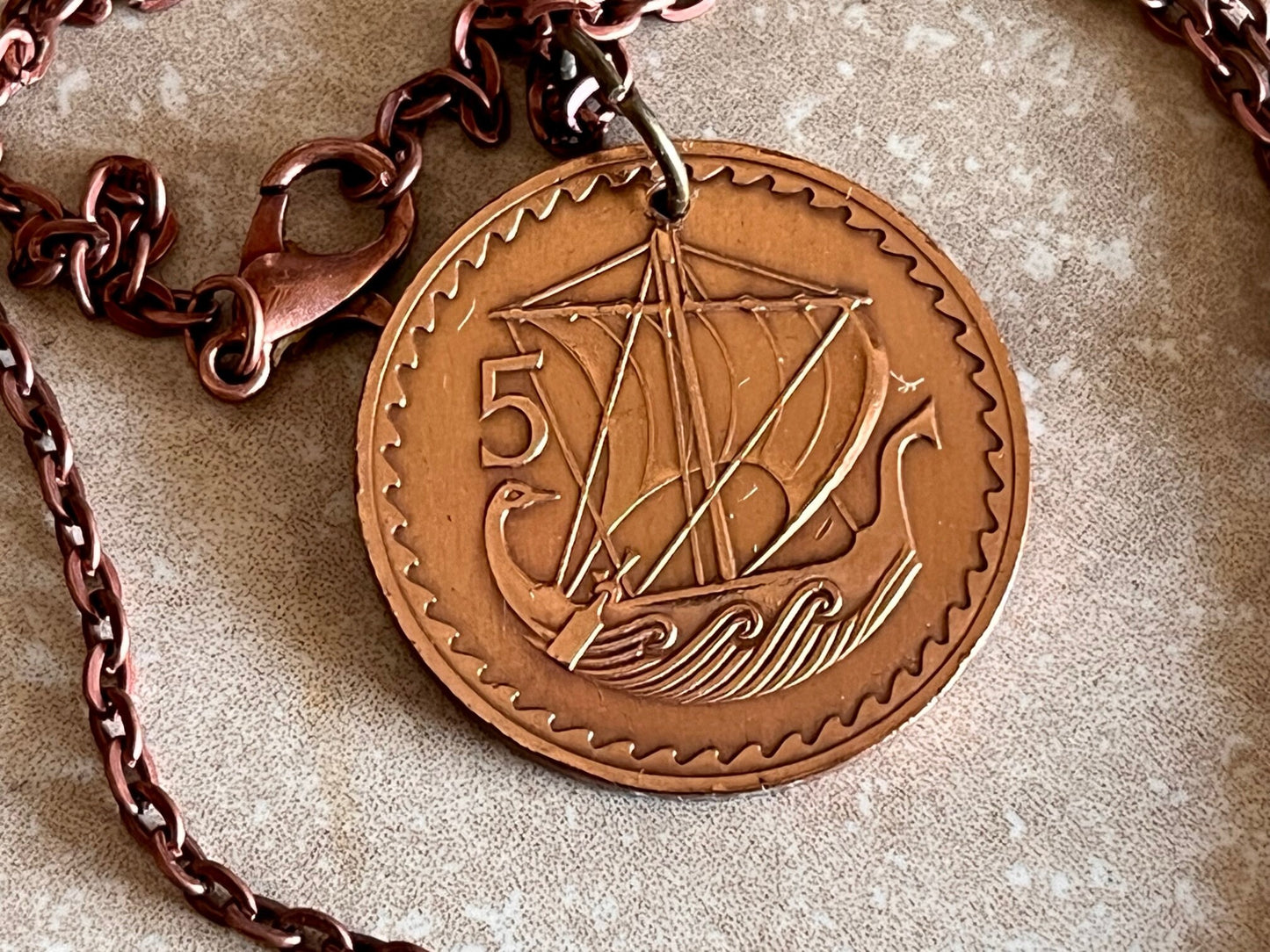 Cyprus Coin Pendant Kibris Mils Necklace Handmade Custom Made Charm Gift For Friend Coin Charm Gift For Him, Coin Collector, World Coins