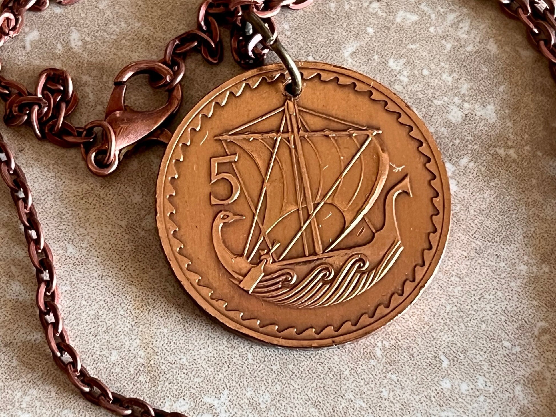Cyprus Coin Pendant Kibris Mils Necklace Handmade Custom Made Charm Gift For Friend Coin Charm Gift For Him, Coin Collector, World Coins